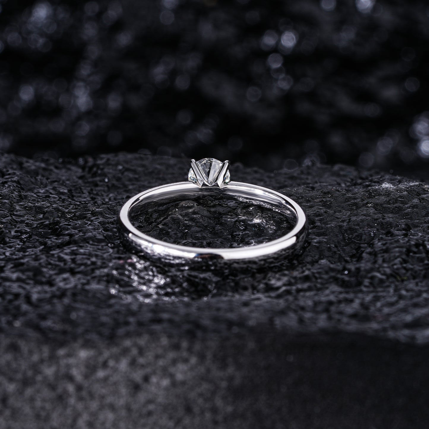 0.5Ct Round Solitaire Engagement Natural Diamond Ring - PearJewels Australia