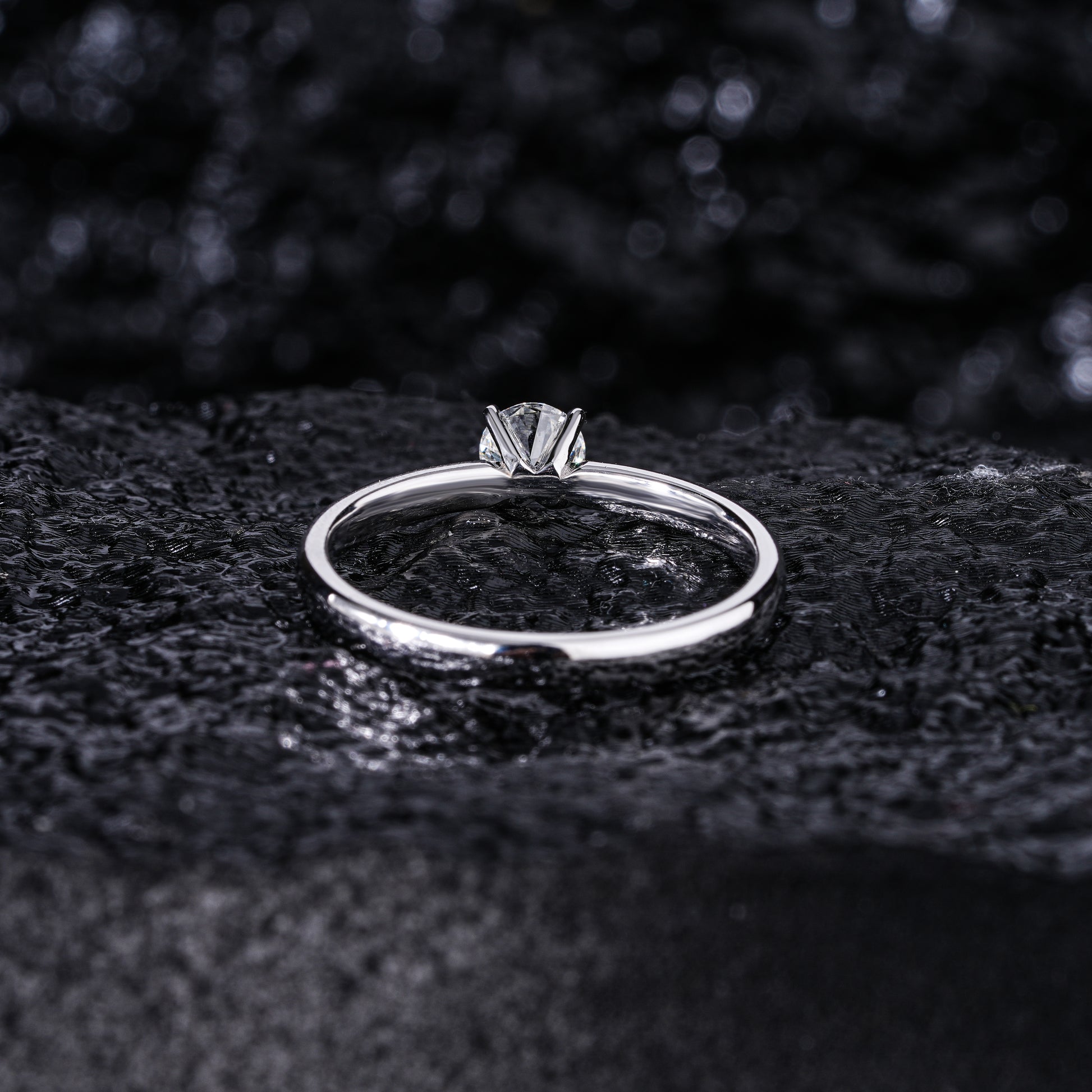 0.5Ct Round Solitaire Engagement Natural Diamond Ring - PearJewels Australia