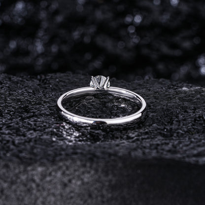 0.5Ct Round Solitaire Engagement Natural Diamond Ring - PearJewels Australia