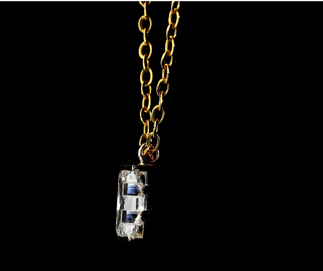 E Initial 7mm Lab-Grown Diamond Letter Pendant Necklace IGI Certified