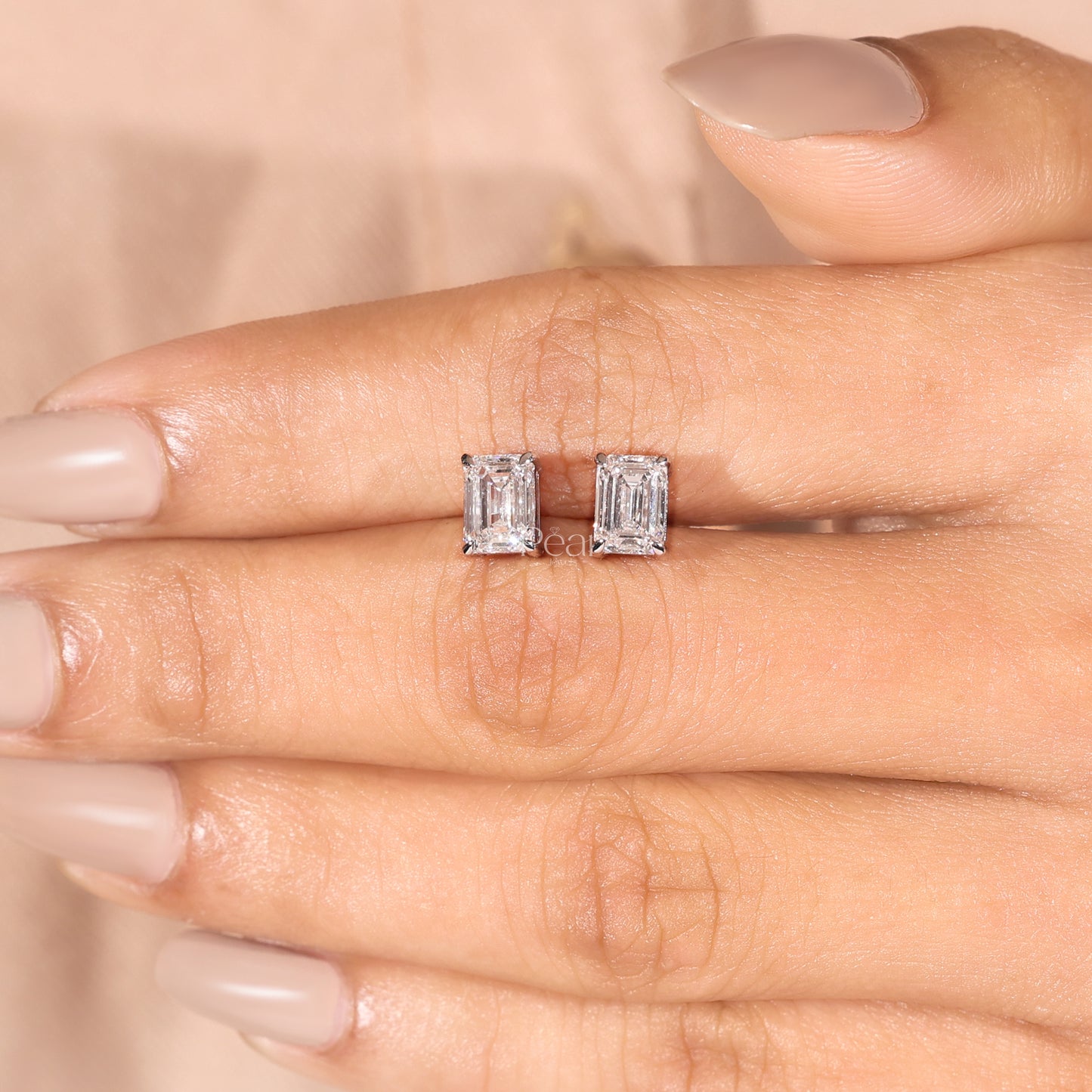 Emerald-Cut Lab-Grown Diamond Stud Earrings – 2.00 TCW – D / VVS2