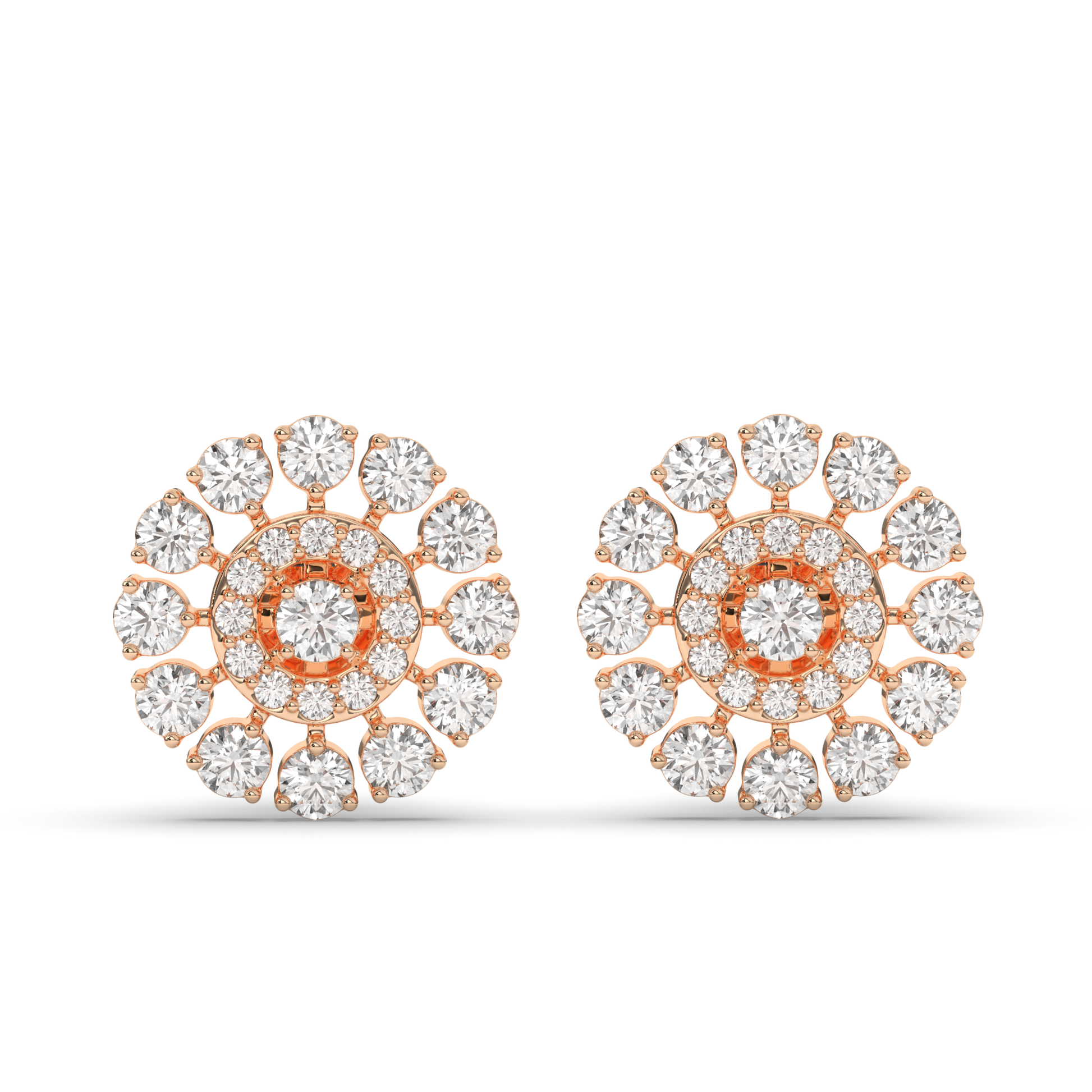 Ethereal Sparkle Round Lab-Grown Diamond Earrings - Pear Jewels