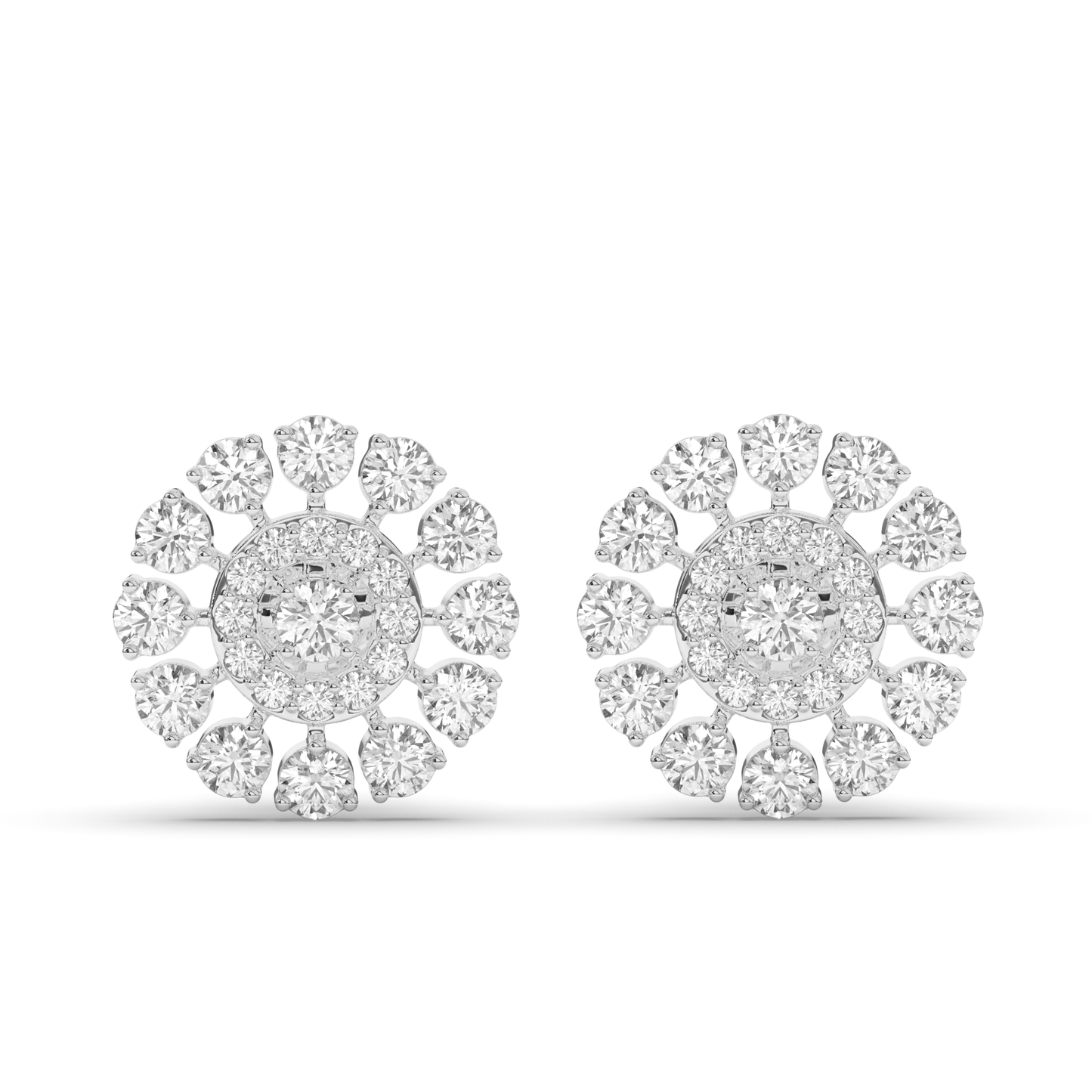 Ethereal Sparkle Round Lab-Grown Diamond Earrings - Pear Jewels