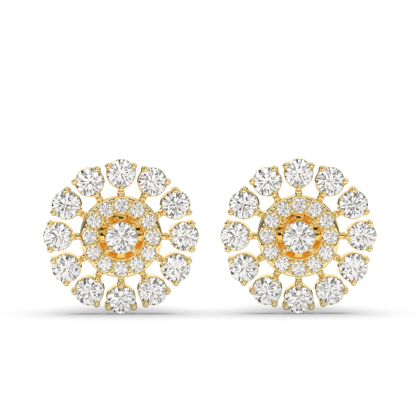 Ethereal Sparkle Round Lab-Grown Diamond Earrings - Pear Jewels