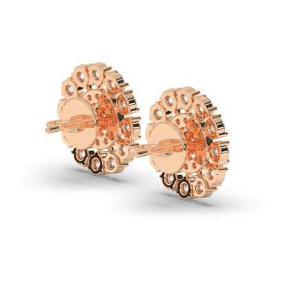 Ethereal Sparkle Round Lab-Grown Diamond Earrings - Pear Jewels