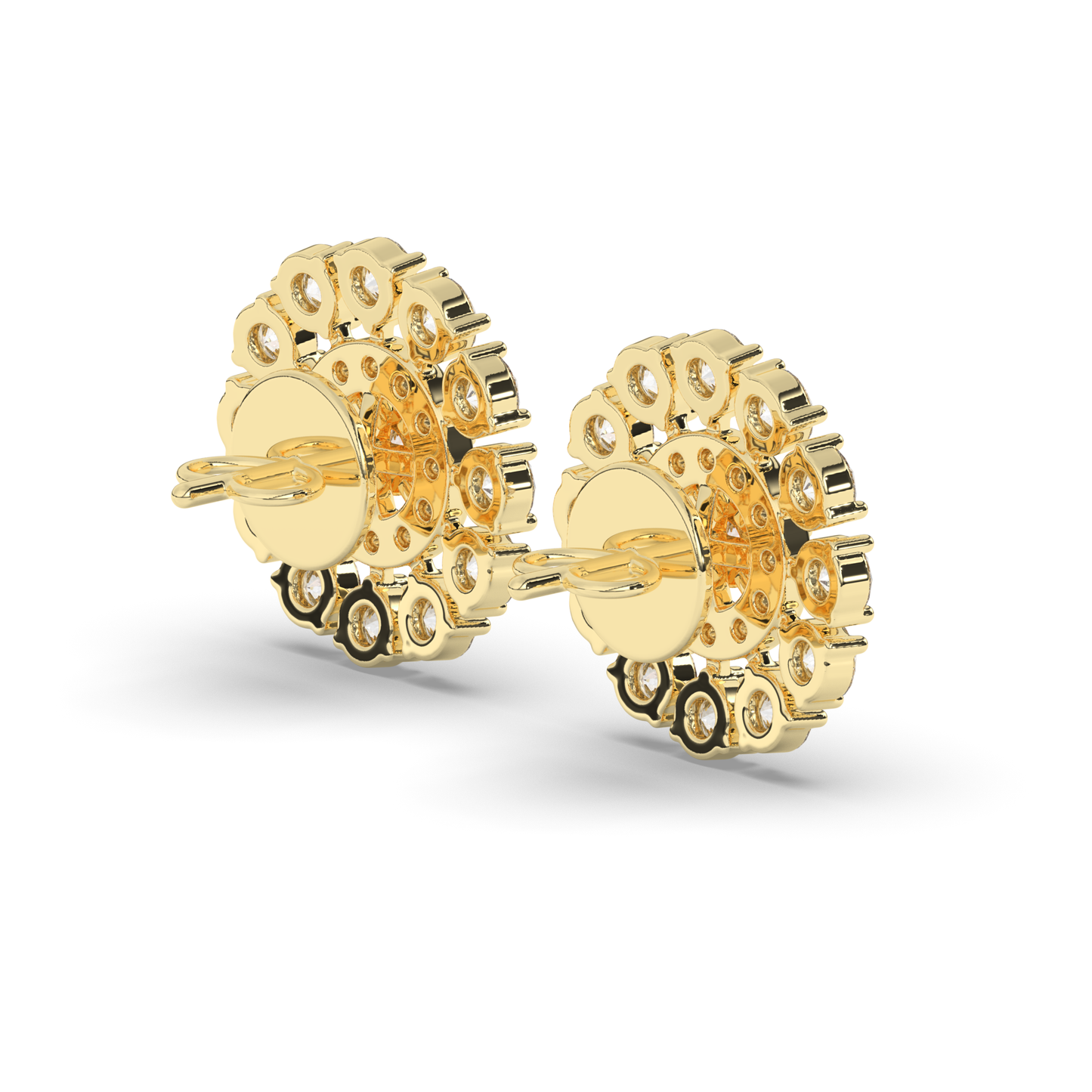 Ethereal Sparkle Round Lab-Grown Diamond Earrings - Pear Jewels