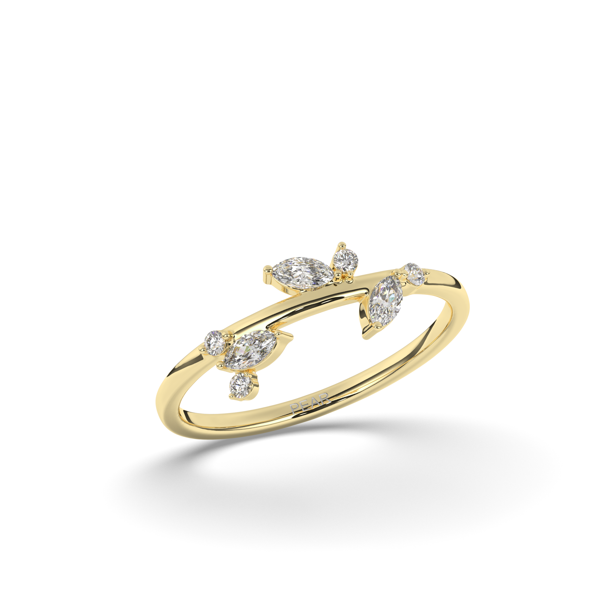 Fancy Marquise Lab-Grown Diamond Ring - Pear Jewels