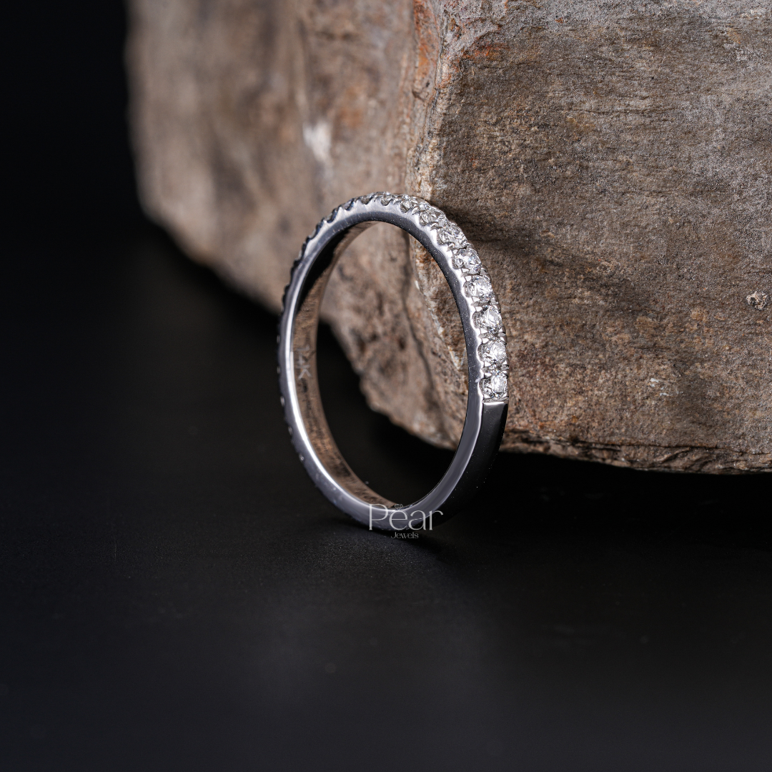 Half Eternity Natural Round Diamond Band - PearJewels Australia