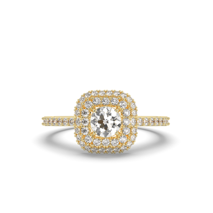 Halo Round Wedding LabGrown Diamond Ring - Pear Jewels