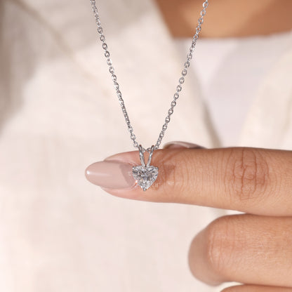 Heart Shape Lab Grown Diamond Pendant 1CT – Heart Diamond Necklace