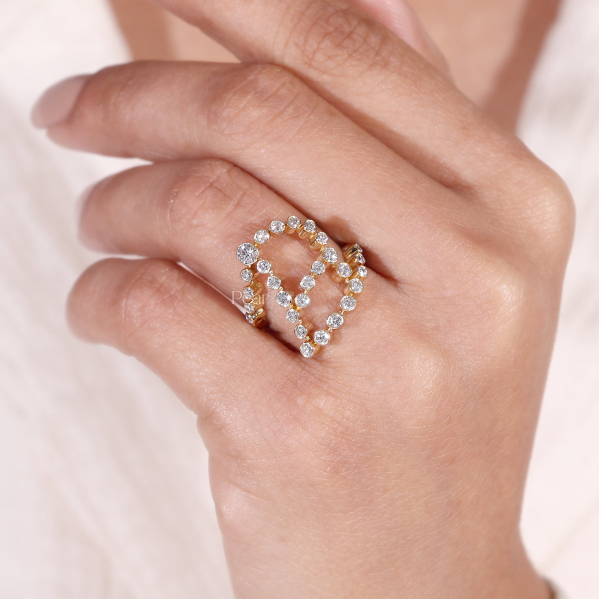 IGI Certified Personalised Alphabet Initial Lab-Grown Diamond Ring