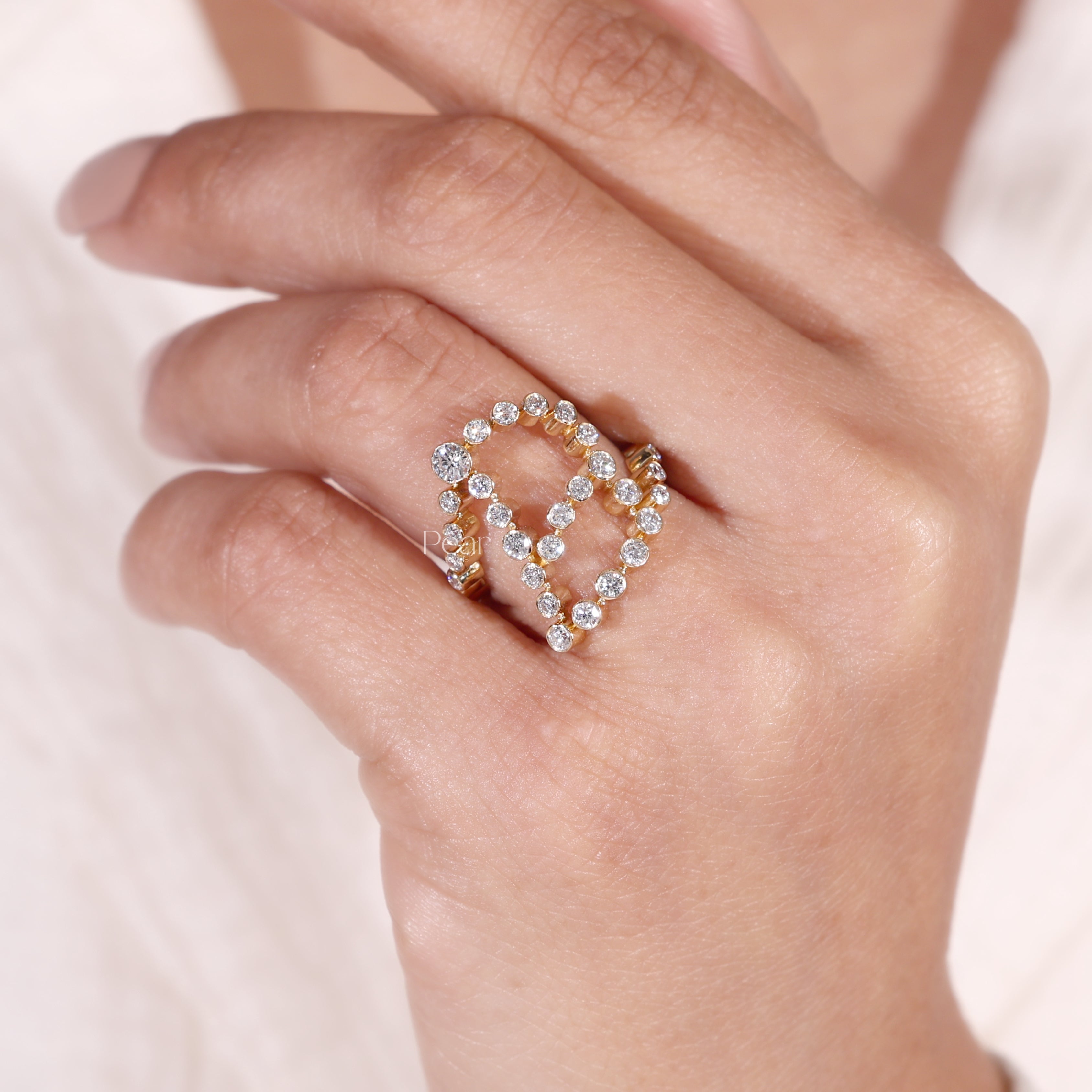 IGI Certified Personalised Alphabet Initial Lab-Grown Diamond Ring
