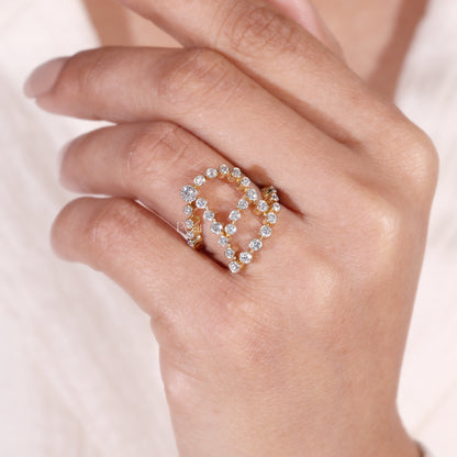 IGI Certified Personalised Alphabet Initial Lab-Grown Diamond Ring