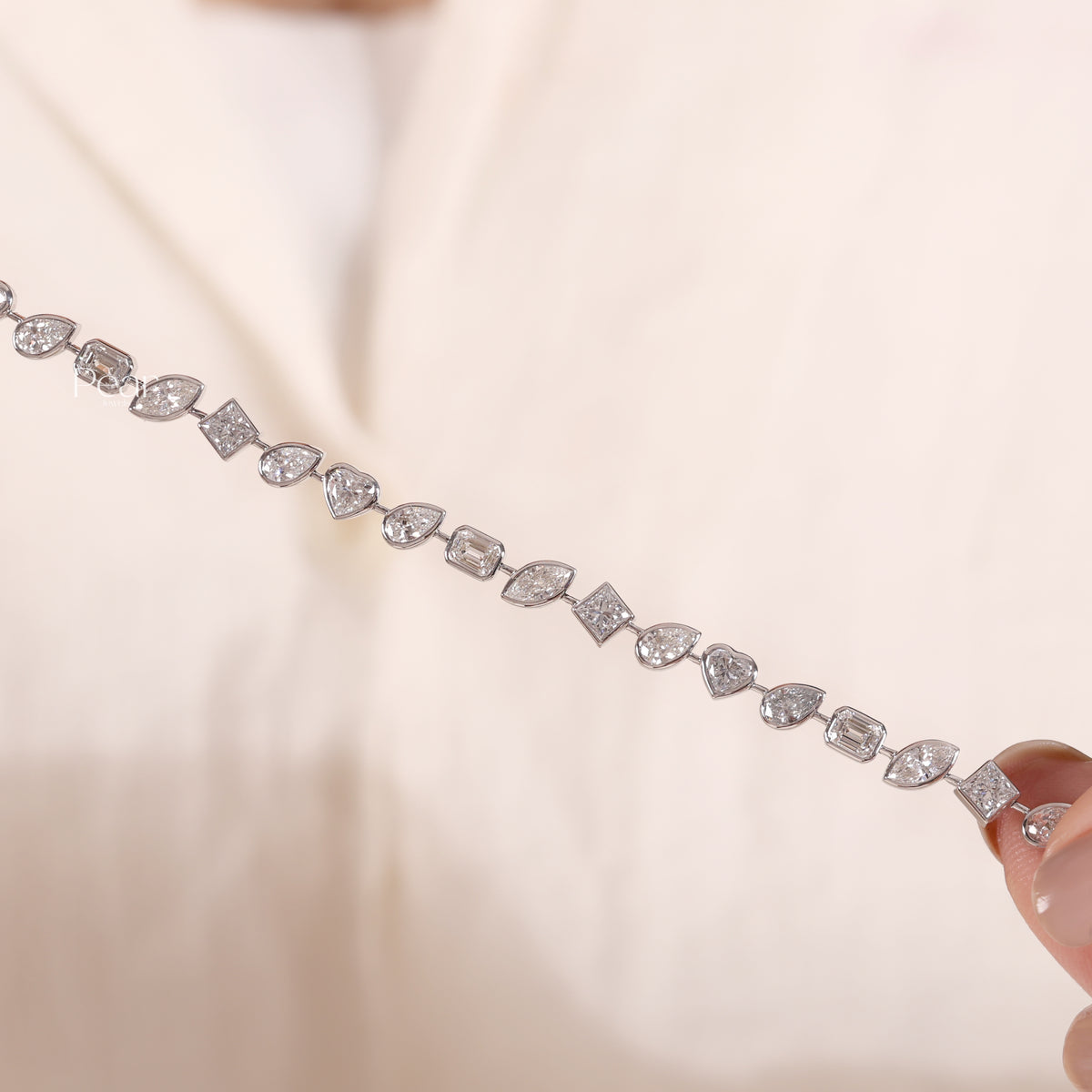 Multi-Shape Lab-Grown Diamond Tennis Bracelet – 0.20CT Each
