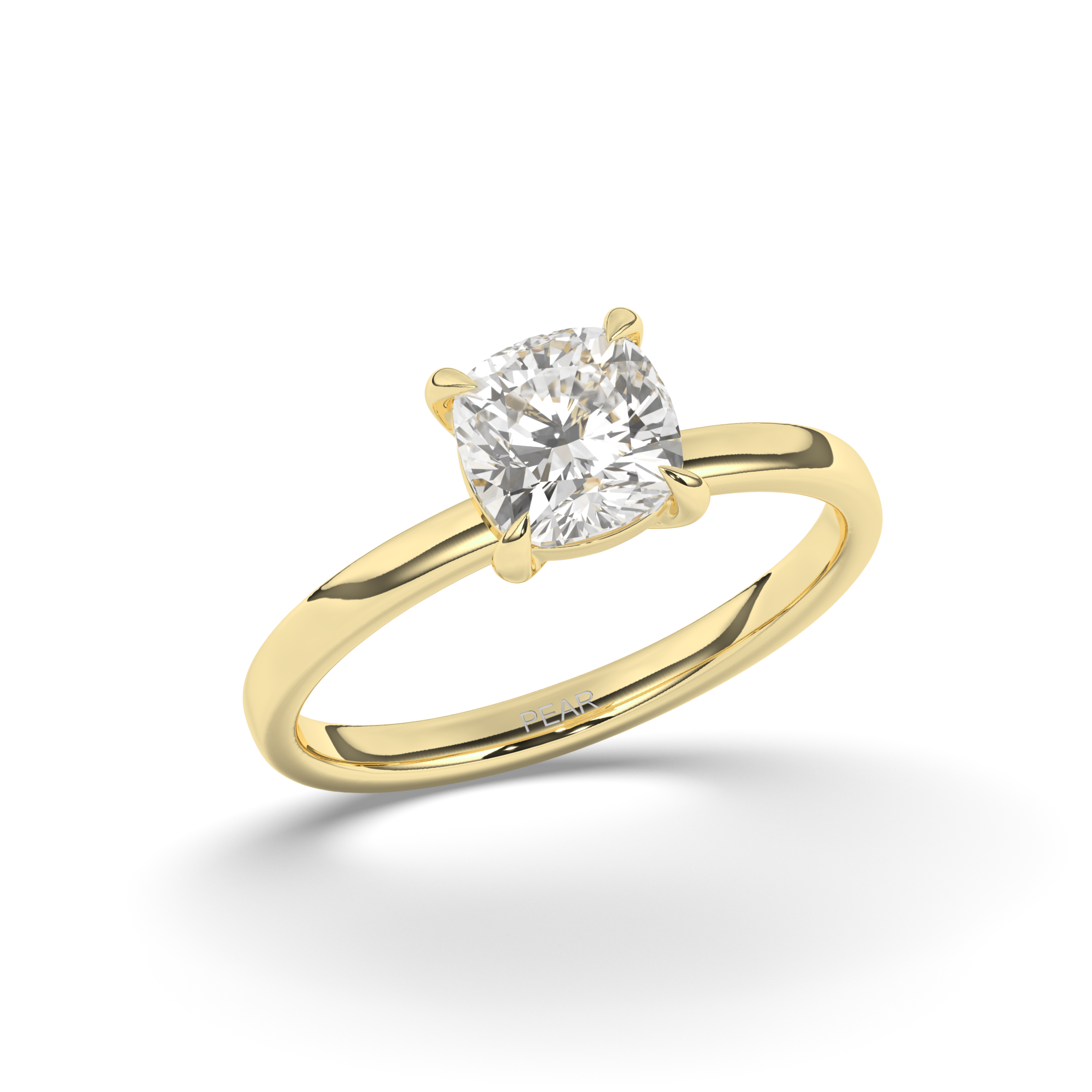 Luxurious Cushion-Cut Lab-grown Diamond Ring - Pear Jewels