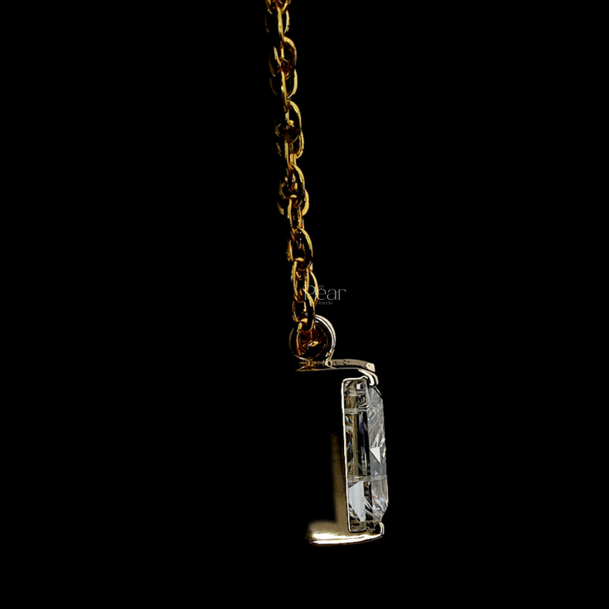 M Initial 7mm Lab-Grown Diamond Pendant Necklace IGI Certified