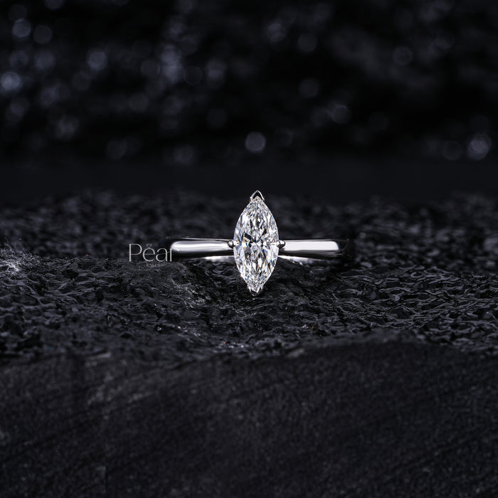 0.5Ct Marquise Labgrown Diamond Solitaire Ring