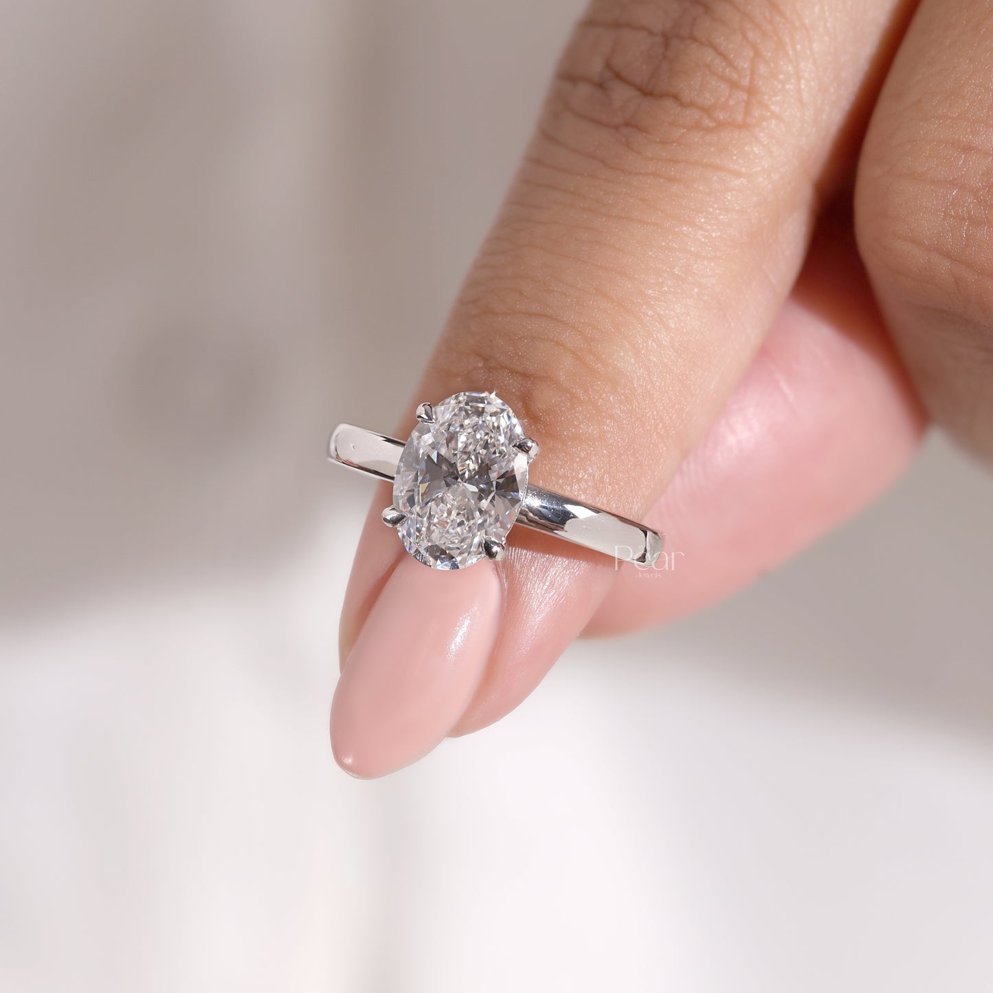 Oval Solitaire Lab Grown Diamond Ring