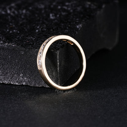 Princess & Baguette Labgown Diamond Engagement Band - Pear Jewels