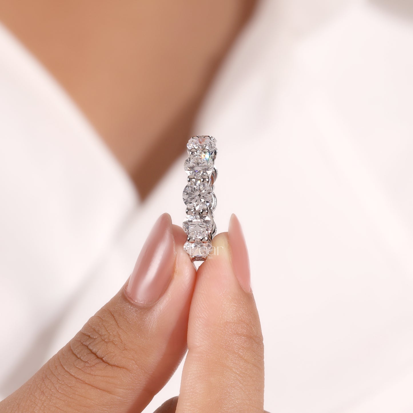 0.50CT Each Round Brilliant Lab-Grown Diamond Eternity Band