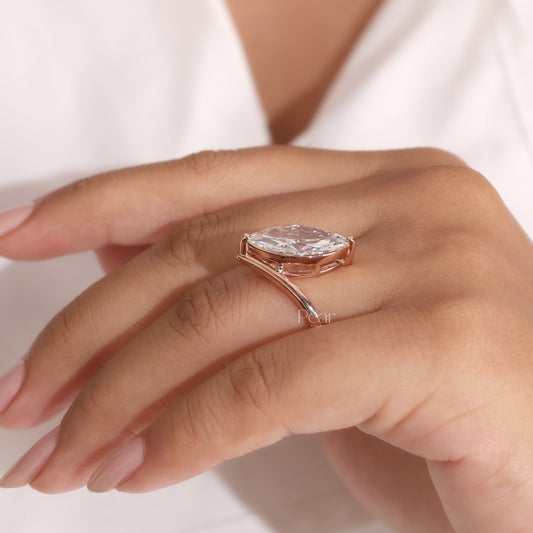 4.00CT Marquise Solitaire Lab-Grown Diamond Engagement Ring