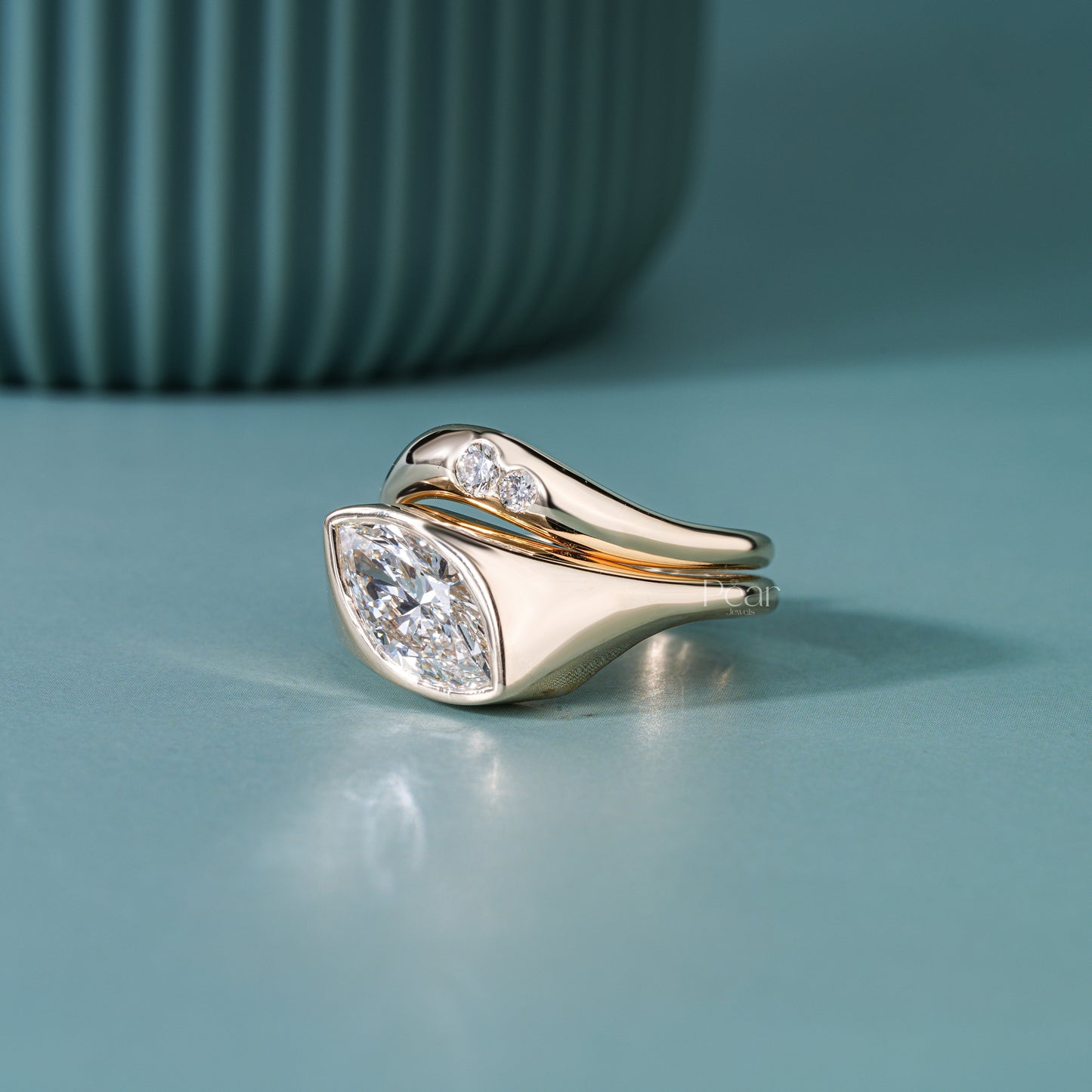 2.33CT Marquise Lab-Grown Diamond Stackable Ring