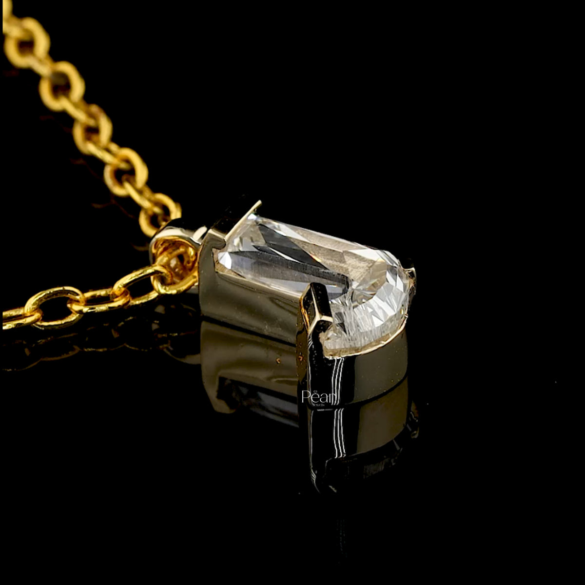 “J” Initial Lab-Grown Diamond Letter Pendant Necklace