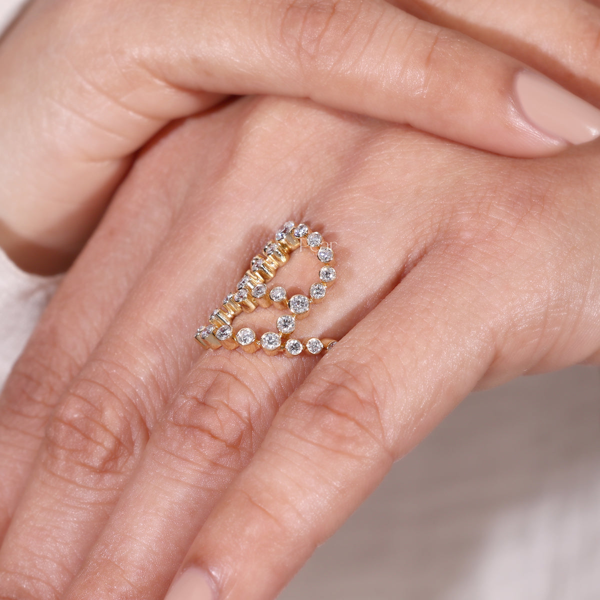 Personalised Alphabet Initial Lab-Grown Diamond Ring