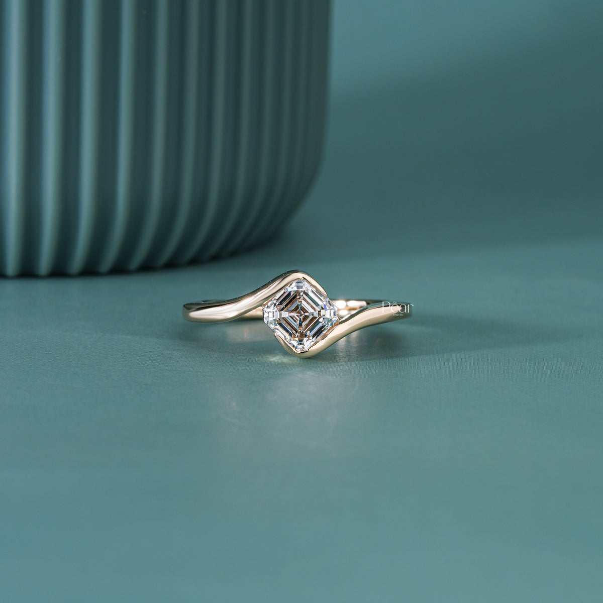 1.00CT Asscher Cut Solitaire IGI Certified Lab-Grown Diamond Engagement Ring