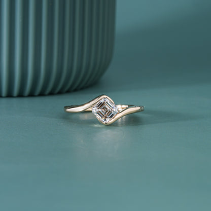 1.00CT Asscher Cut Solitaire IGI Certified Lab-Grown Diamond Engagement Ring