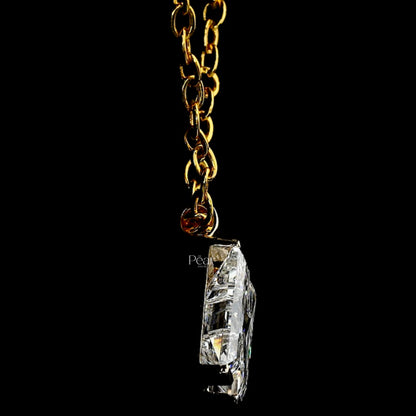 “N” Initial 7mm Lab-Grown Diamond Letter Pendant Necklace