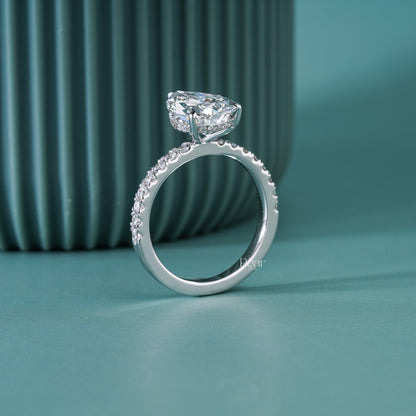 3.00CT Pear Hidden Halo IGI Certified Lab-Grown Diamond Engagement Ring