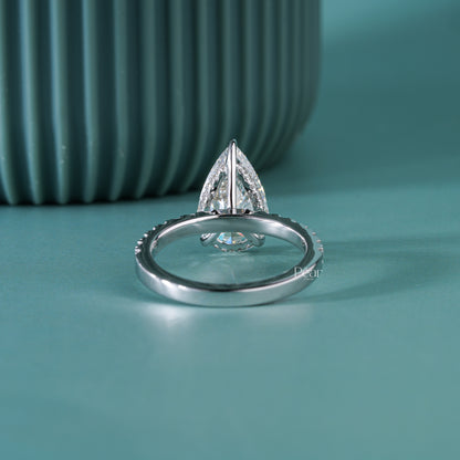 3.00CT Pear Hidden Halo IGI Certified Lab-Grown Diamond Engagement Ring