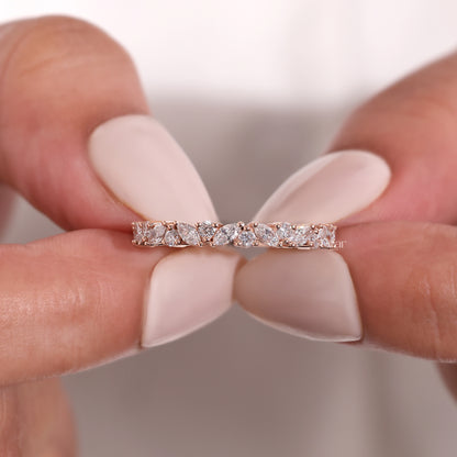 Round & Marquise Lab-Grown Diamond Eternity Band