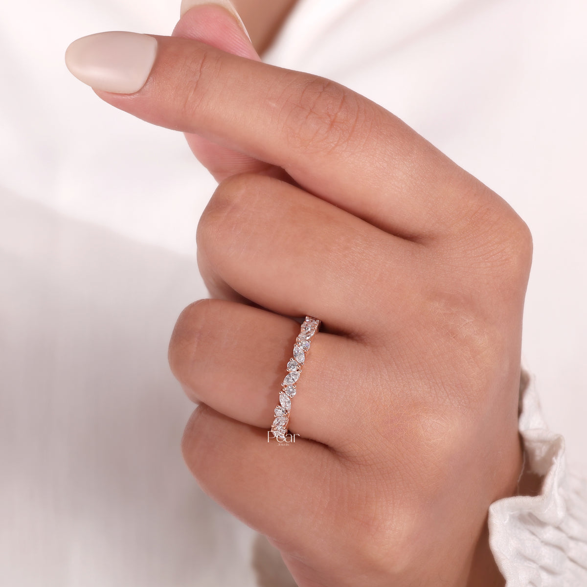 Round & Marquise Lab-Grown Diamond Eternity Band