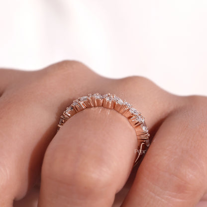 Round & Marquise Lab-Grown Diamond Eternity Band