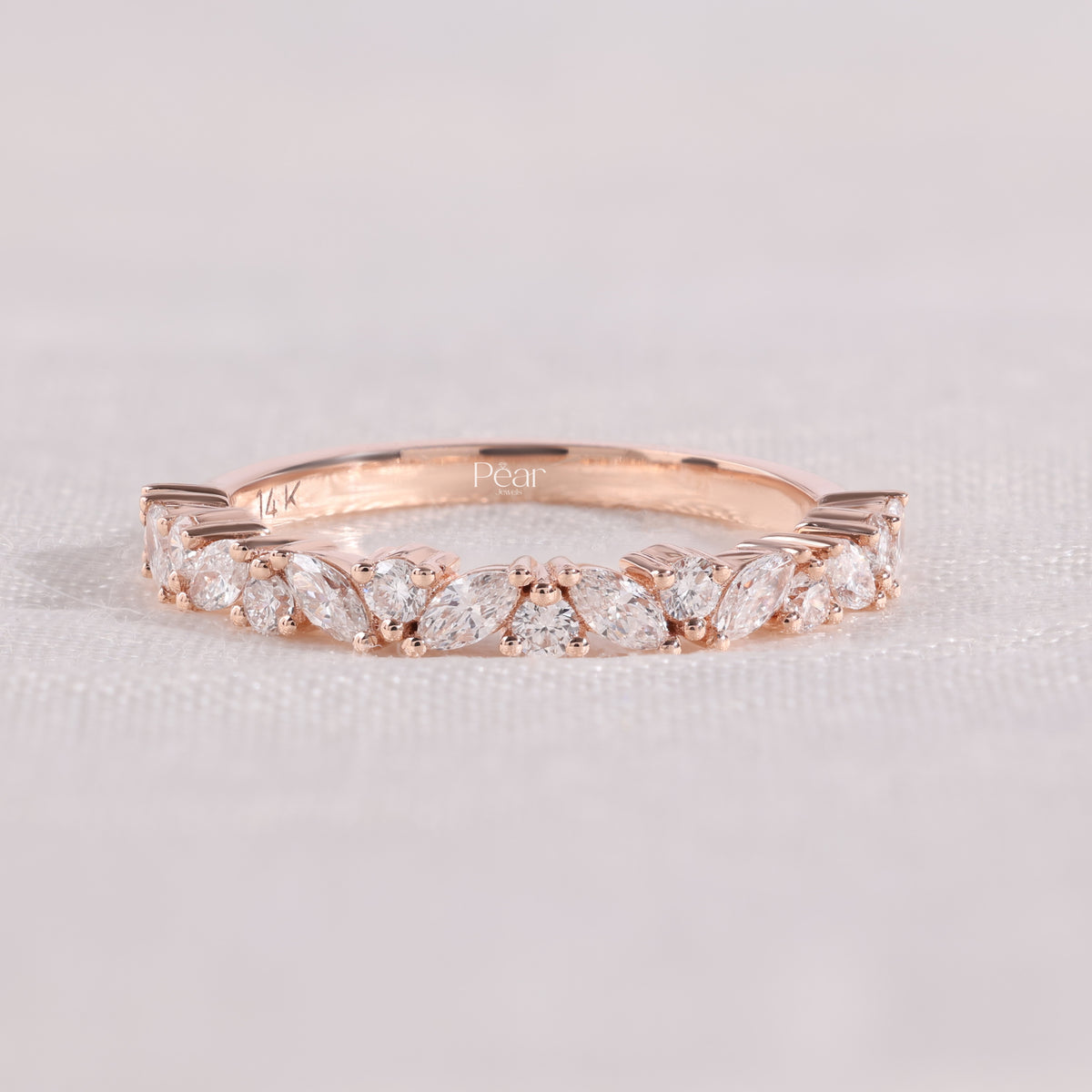 Round & Marquise Lab-Grown Diamond Eternity Band