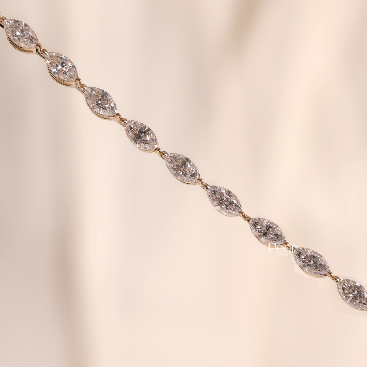 Marquise Lab-Grown Diamond Tennis Bracelet