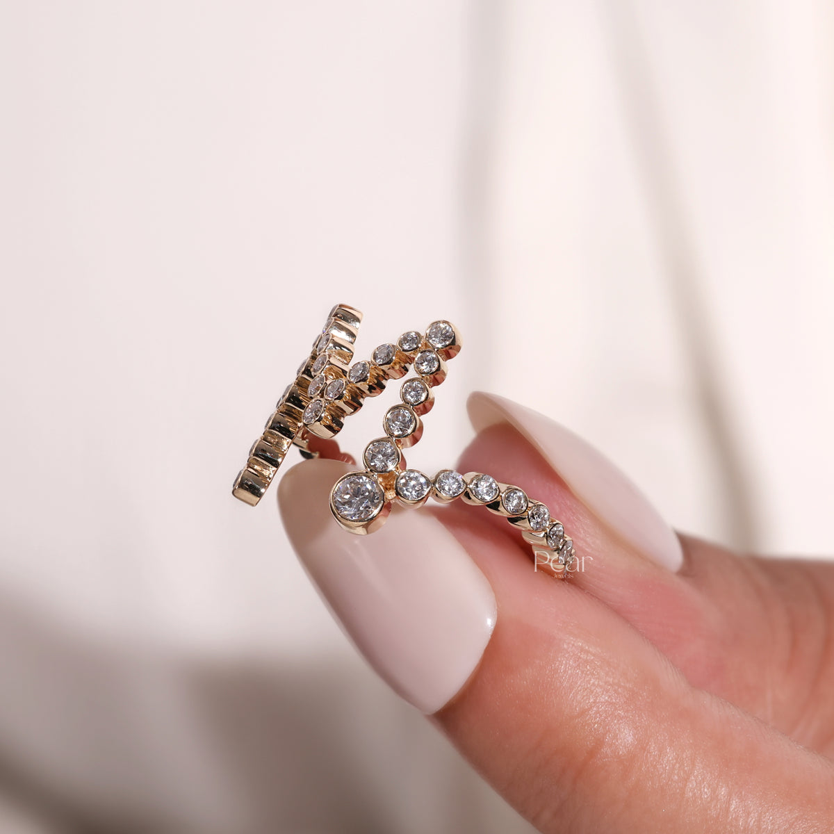 “M” Personalised Initial Lab-Grown Diamond Ring