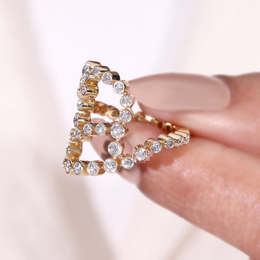 Personalised Alphabet Initial Lab-Grown Diamond Ring