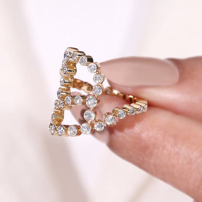 Personalised Alphabet Initial Lab-Grown Diamond Ring