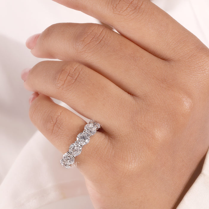 0.50CT Each Round Brilliant Lab-Grown Diamond Eternity Band