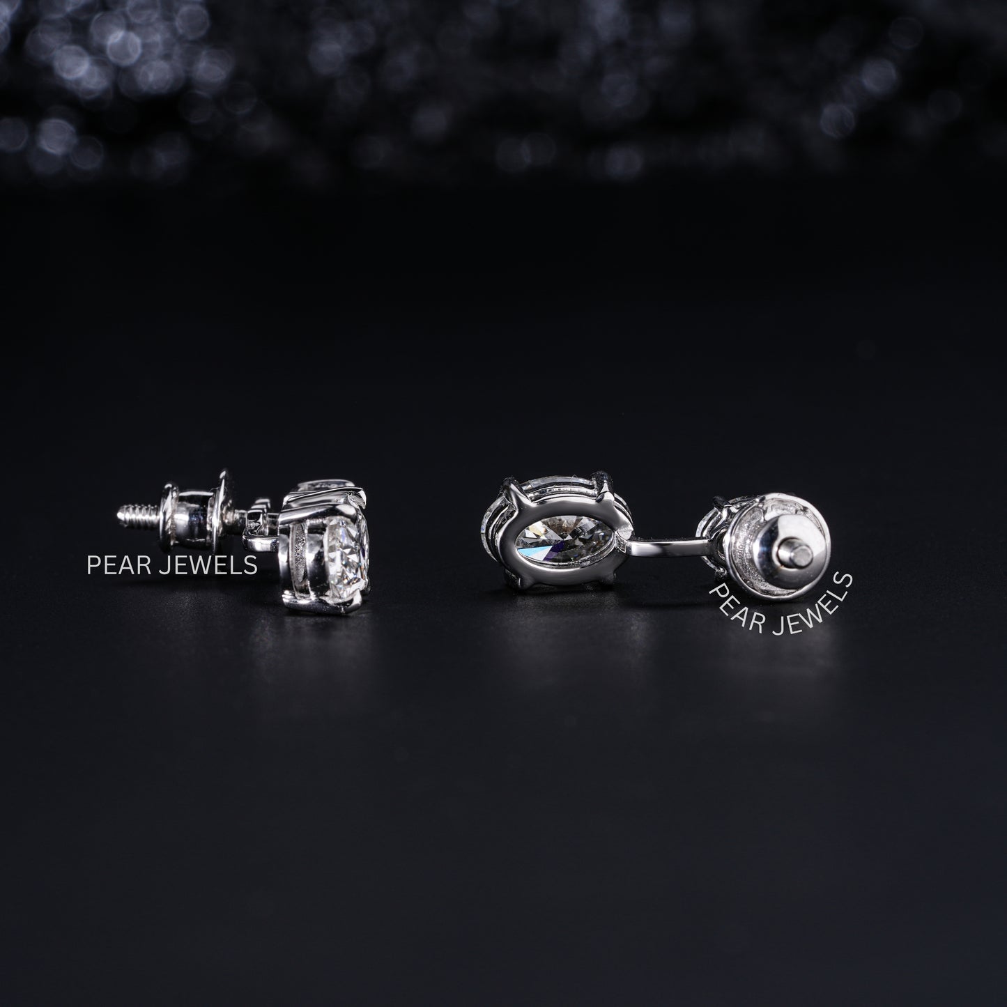1.0ct + 0.5ct Two in one Oval Labgrown Diamond Studs - Pear Jewels