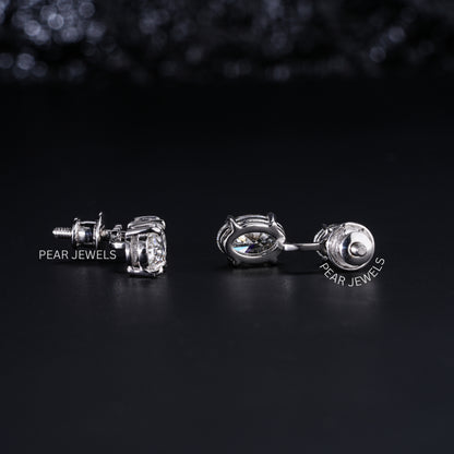1.0ct + 0.5ct Two in one Oval Labgrown Diamond Studs - Pear Jewels