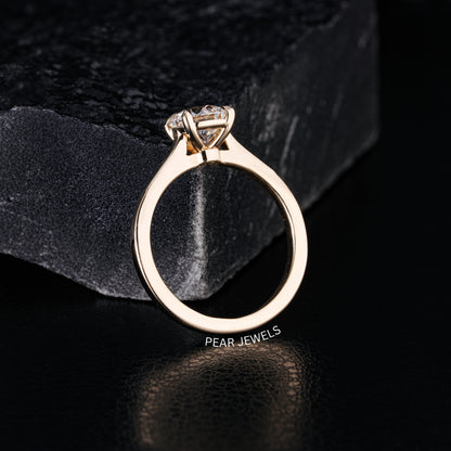 1.2Ct Round Solitaire Labgrown Diamond Engagement Ring - Pear Jewels