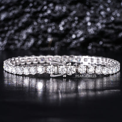 Round 4mm Tennis Labgrown Diamond Bracelet - Pear Jewels