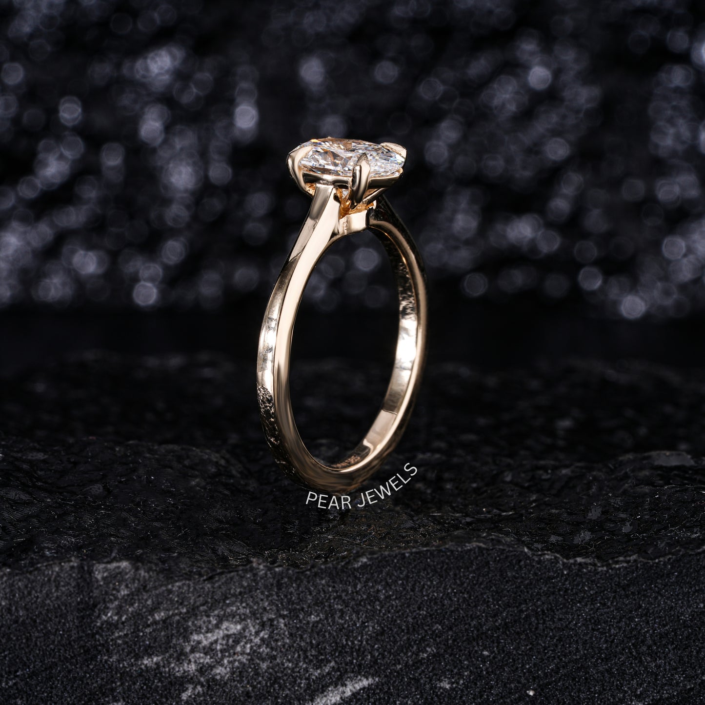 1.25ct Oval Solitaire Labgrown Diamond Ring - Pear Jewels