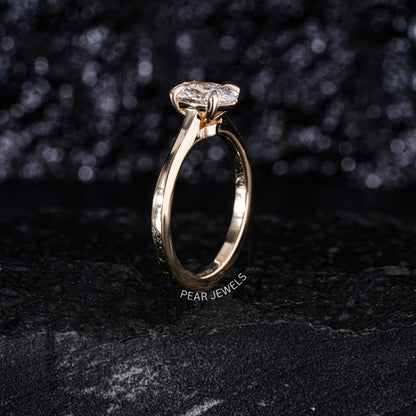 1.25ct Oval Solitaire Labgrown Diamond Ring - Pear Jewels