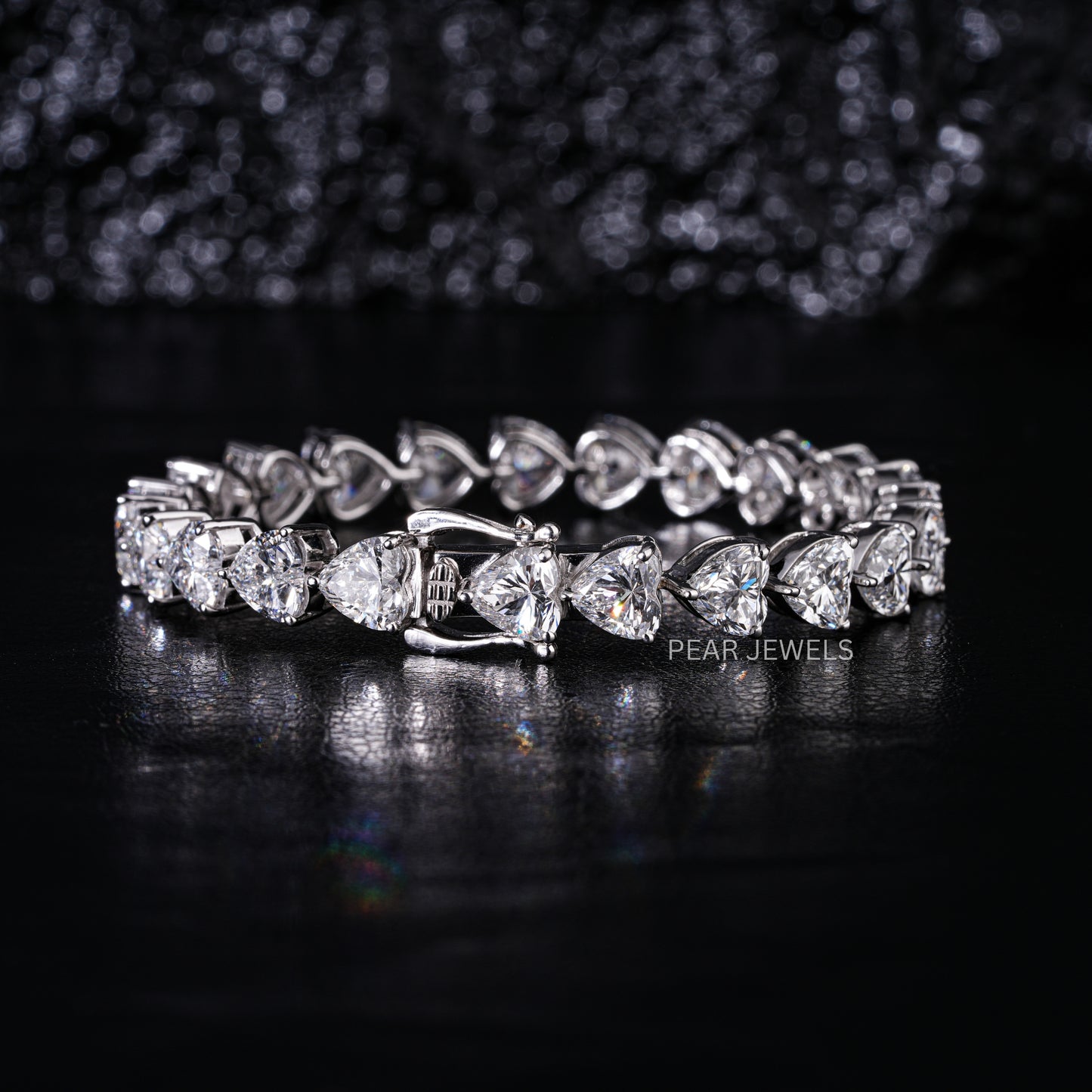 0.8ct Heart Shape Tennis Labgrown Diamond Bracelet - PearJewels Australia