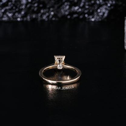 1.5ct Emerald Solitaire Labgrown Diamond Ring - Pear Jewels